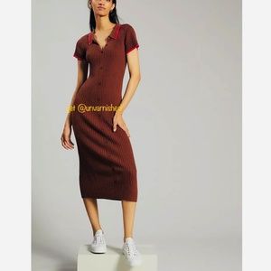 Ribbed Polo Dress